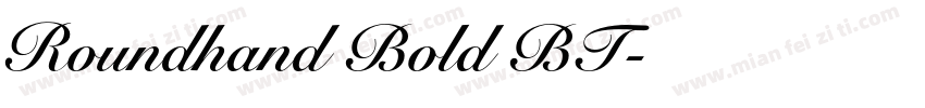 Roundhand Bold BT字体转换